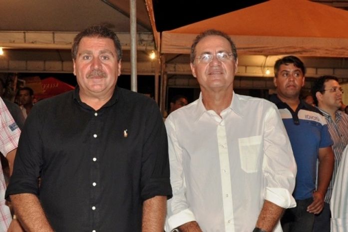 Senador Renan com o prefeito Remi nas festividades em homenagem à padroeira