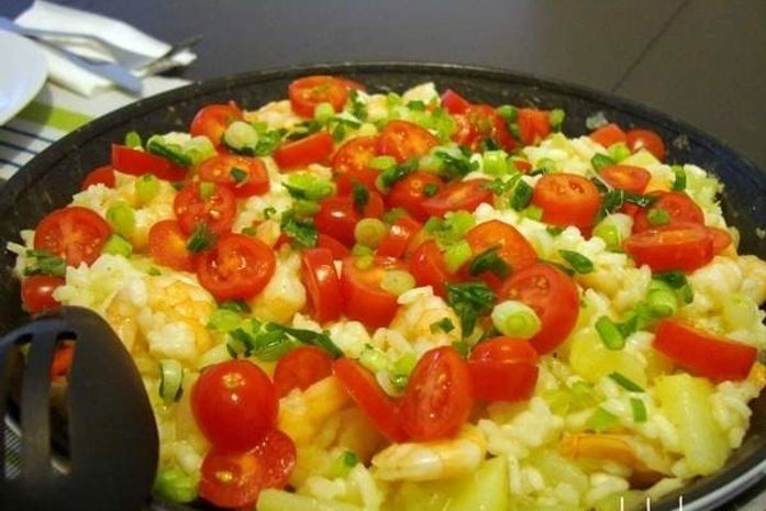 Risoto de camarão