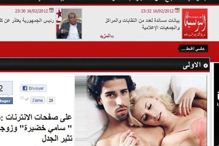 Fotos lascivas de Khedira com esposa causam prisão de jornalistas na Tunísia