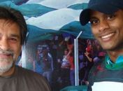 Presidente do Arapongas Adir Leme com o alagoano Fágner.