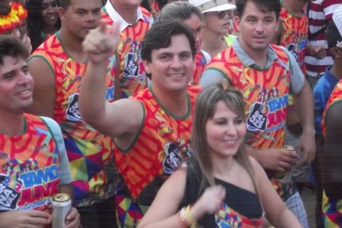 Ex Prefeito Márcio Beltrão, Prefeito Marcelo Beltrão e a Primeira Dama do Município.