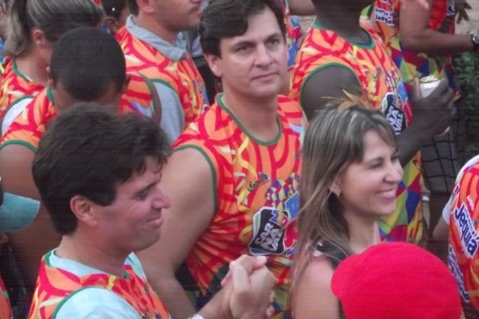 Ex Prefeito Márcio Beltrão, Prefeito Marcelo Beltrão e a Primeira Dama do Município.