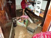 Casas foram invadidas pela água