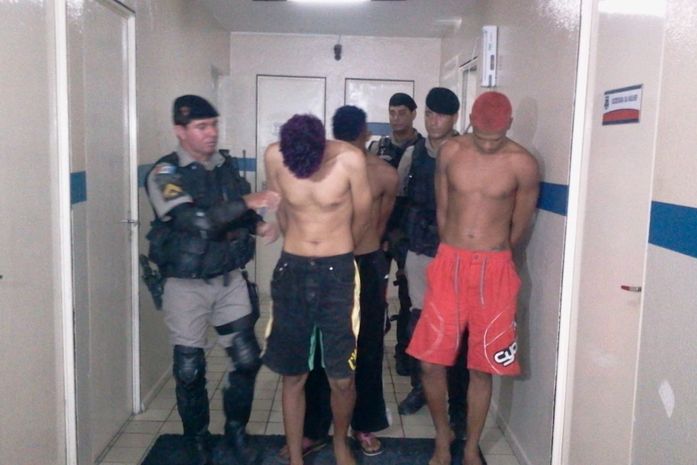 Acusados na Central de Polícia