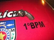 Arma apreendida com menor