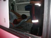 Jovem foi socorrido pelo Samu
