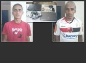 Douglas Florentino e Adilson Ribeiro foam presos com material roubado