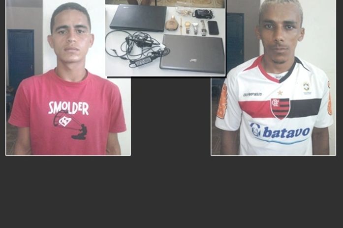 Douglas Florentino e Adilson Ribeiro foam presos com material roubado
