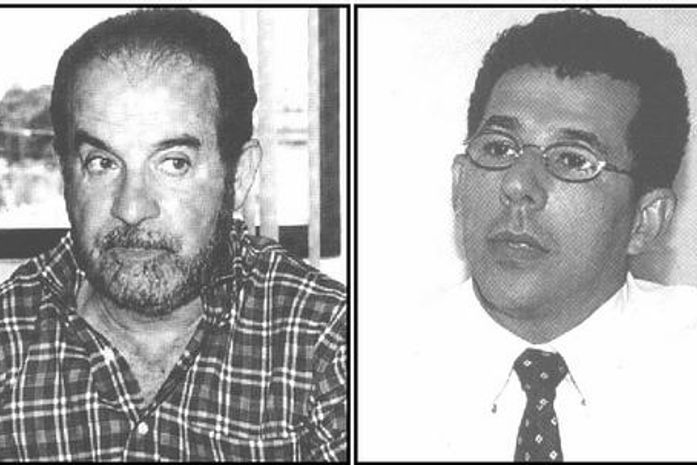 Paulo Tenório(esquerda) de camisa xadrez ao lado do também ex-dirigente Luciano Machado.