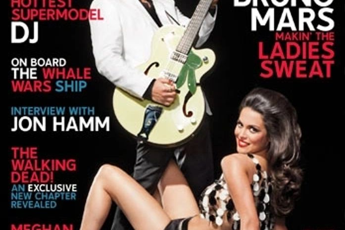 O cantor Bruno Mars na capa da 'Playboy' 