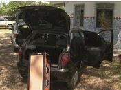 Carro apreendido com os acusados 