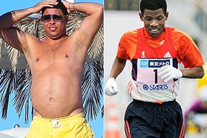 Sigo correndo para não ficar gordo como Ronaldo, diz bicampeão olímpico