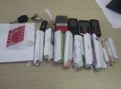 Material apreendido com os acusados