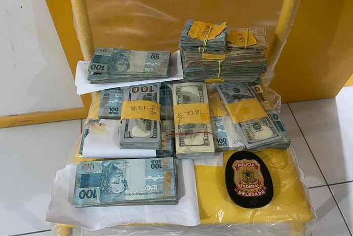 Operação Estágio IV: PF apreende mais de R$ 596 mil em espécie e joias avaliadas em R$ 300 mil