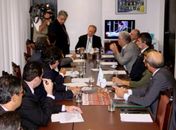 Reunião da bancada do PMDB mais uma vez foi conduzida pelo líder Renan Calheiros
