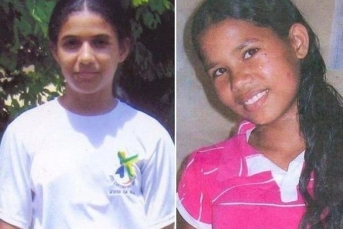 Irmãs Cícera Beatriz dos Santos, 12, e Samara Oliveira dos Santos, 14.