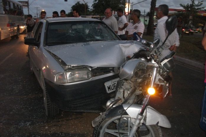 Moto foi ''engolida' pela Parati