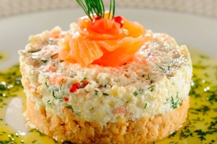 Para a Páscoa, um cheesecake de salmão com ricota e maçã verde