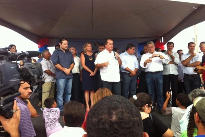 Ronaldo Medeiros falando na inauguração.