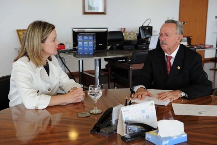 Benedito e a ministra Gleisi Hoffmann