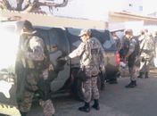 Policiais da Força Nacional durante a operação Game Over