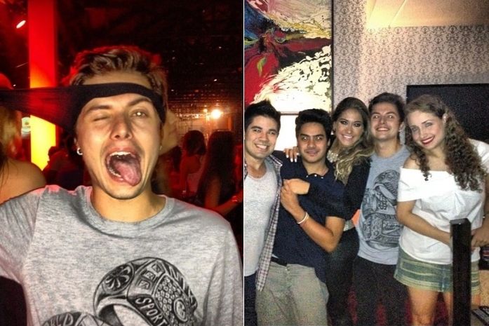 Ex-BBB e Pe Lanza chegam de mãos dadas a show de Luan Santana