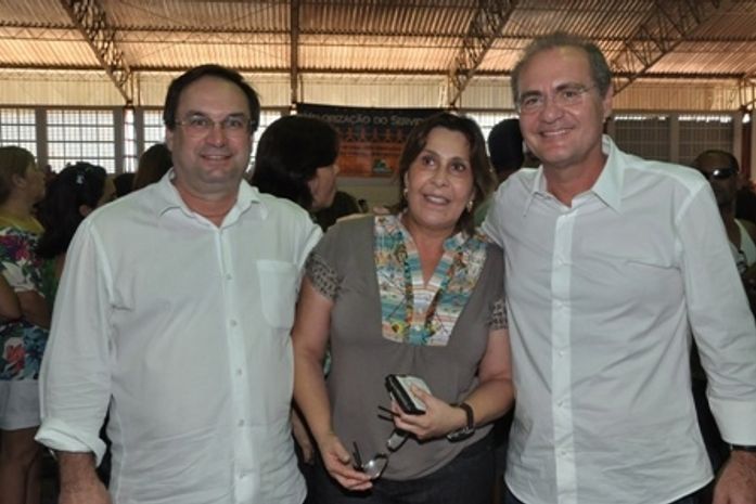 Senador Renan, deputada Célia Rocha e prefeito Luciano Barbosa