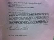 Documento assinado pelo árbitro Francisco Carlos Nascimento.