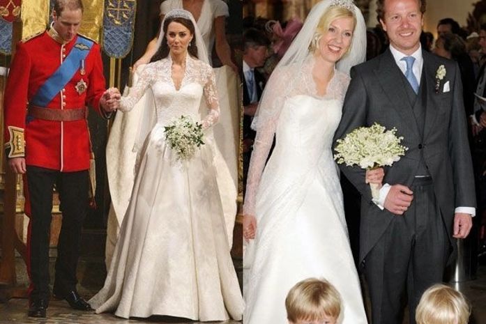 O vestido da princesa Felipa chamou atenção por apresentar semelhanças ao usado por Kate Middleton no casamento real
