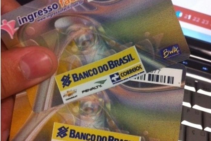 Ingressos do jogo.
