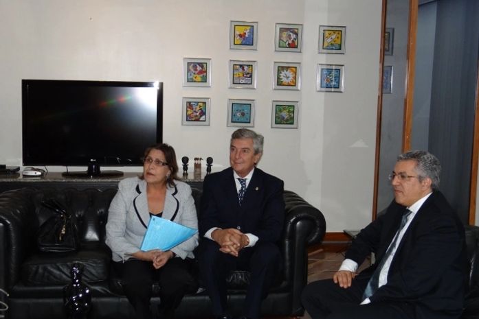Fernando Collor e Célia Rocha se reúnem com ministro da saúde