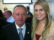 Prefeita Piranhas, Milena Freitas(PMDB) com o senador Benedito, em Brasilia
