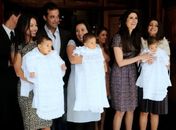 Isabella Fiorentino batiza trigemêos em São Paulo