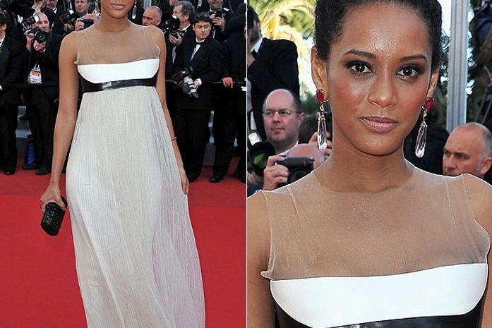 Taís Araújo desfila no tapete vermelho de Cannes