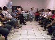 Celinho Vasconcelos (centro) coordenou reunião do PMDB miguelense