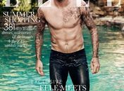 Beckham posa sem camisa para primeira capa masculina da 'Elle'