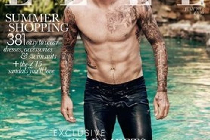 Beckham posa sem camisa para primeira capa masculina da 'Elle'