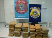 PF e PRF prendem mulher com 30kg de maconha em ônibus