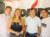 Melina e Cristiano Matues com a turma do PMDB jovem de Marechal Deodoro