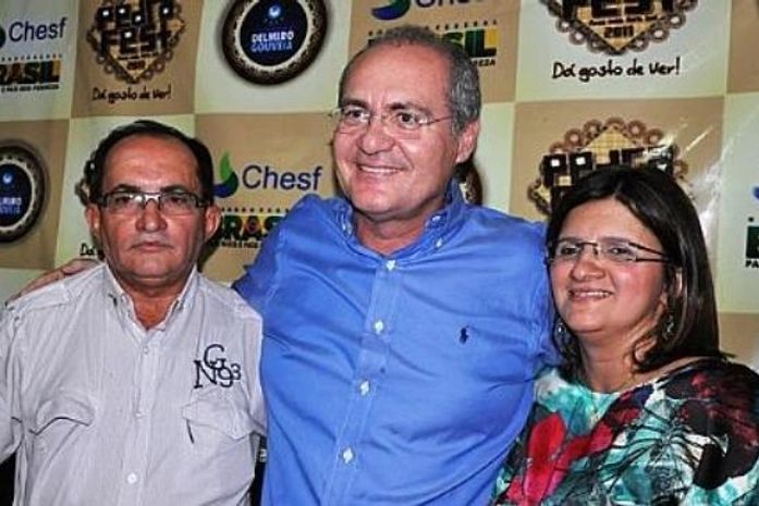Ziane, com Renan e o prefeito Lula Cabeleira, que tem dado total apoio às ações do JPMDB no município