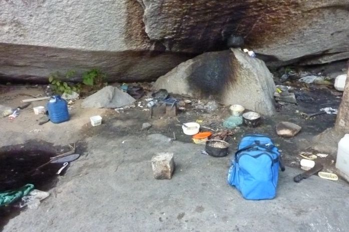 Local do acampamento dos trabalhadores