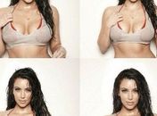 Kim Kardashian mostra foto sua de top molhado no Twitter