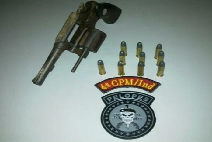 Pelopes da 4ª cia independente apreende arma de fogo em Cajueiro