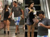 Rodrigo Minotauro se diverte com namorada em shopping