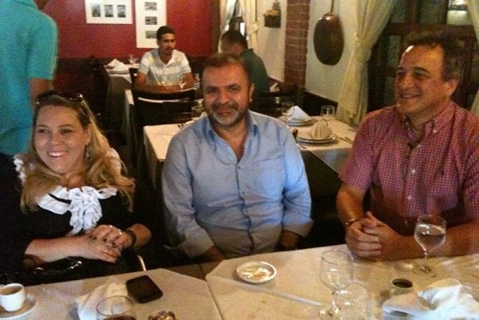Foto mostra encontro de Galba, Jeferson e Rosinha