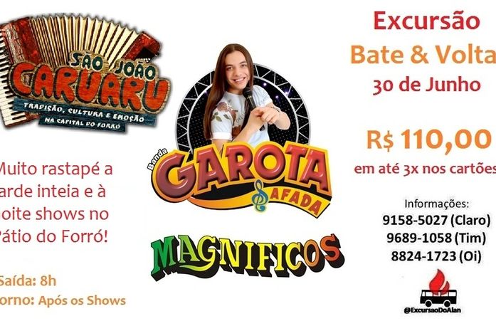 Fim de semana tem excursão para o Maior São João do Mundo!