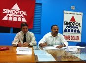 Presidnete do Sindpol, Josimar Melo e o vice presidente Edeilton Gomes