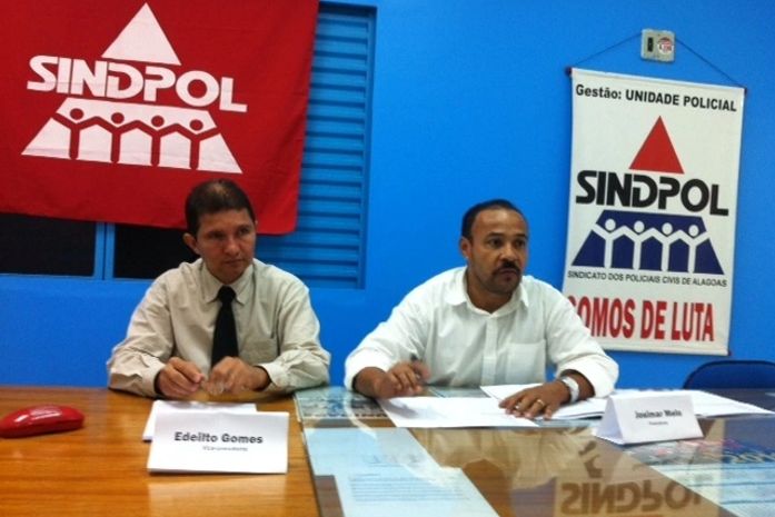 Presidnete do Sindpol, Josimar Melo e o vice presidente Edeilton Gomes