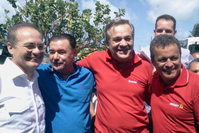 Renan, Almeida, Lessa e Mosart durante convenção