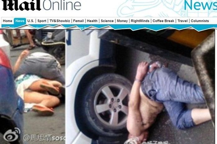 Homem bêbado é flagrado mastigando rosto de mulher na China